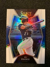 Ty France Mariners 180 White Refractor 40/50 Premier Level 2022 Panini Select