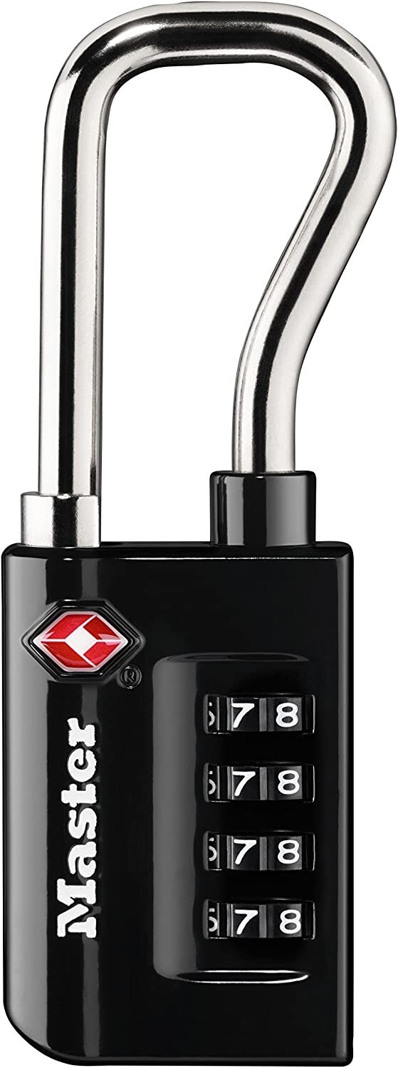 Master Lock 1.31 in.   W Steel 4-Dial Combination Luggage Lock 1 pk