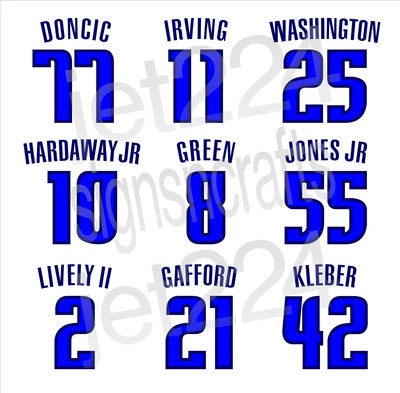 Dallas Mavericks STICKER DECAL Doncic Irving Washington Hardaway Green Gafford +