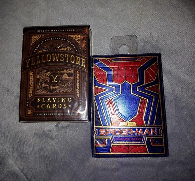 Theory 11 Playing Cards Lot of 2 Spider-Man & Yellowstone New