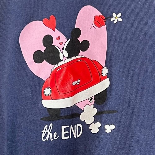 Disney Store Womens Tee Large Minnie Loves Mickey Organic Cotton - Picture 4 of 5