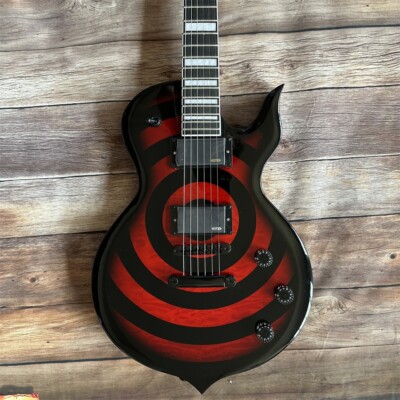 Custom shop Zakk Wylde Series Electric Guitar black red top ship