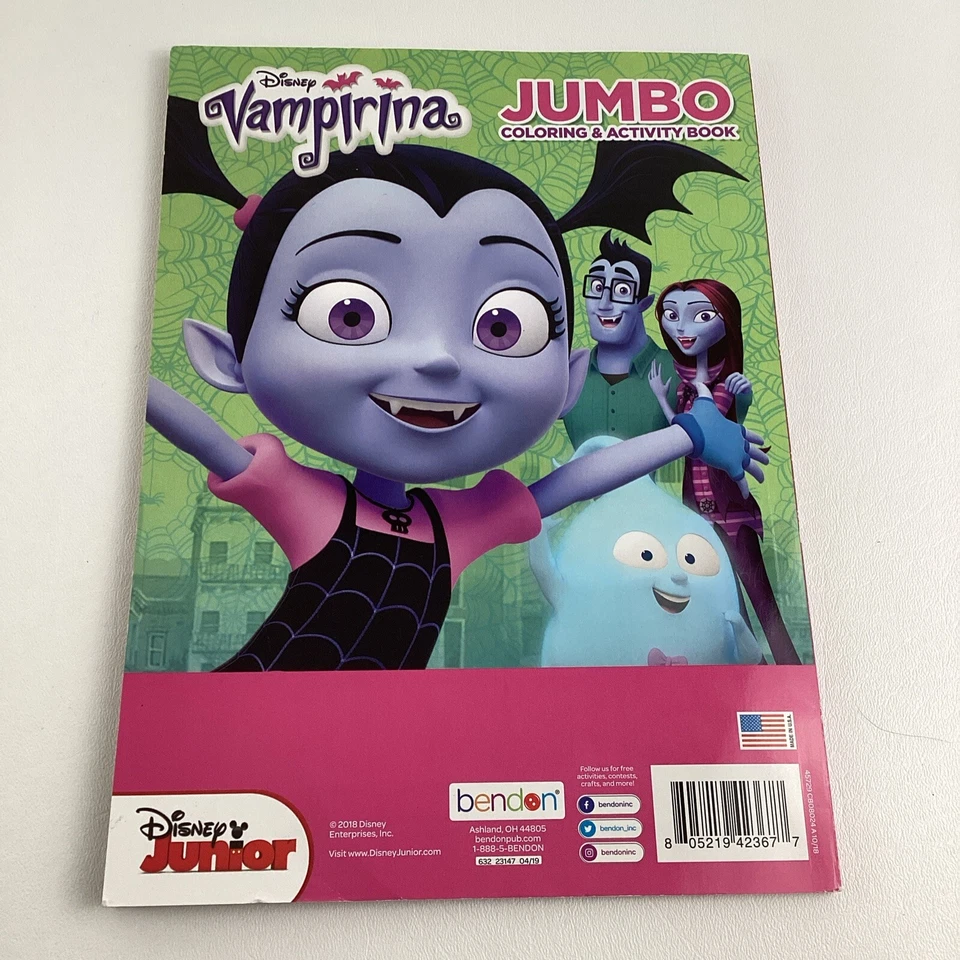 Disney Junior Vampirina Jumbo Coloring Activity Book Puzzles Mazes Oxana Bendon - Image 3 of 4