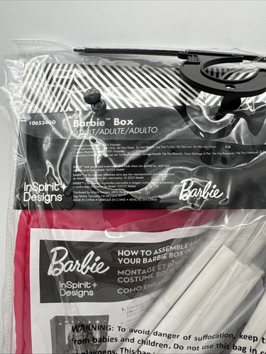 NIP Super Star Barbie Box Adult Halloween Costume InSpirit Designs Barbie Movie - Picture 7 of 9