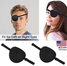 1/2PCS 3D Adjustable Eye Patches Left or Right Eyes  for Adults and Kids Costume