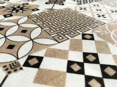 Tessuto Per Tovaglie Con Girasoli - Italian Home Textile - 100% Cotone Made In Italy - Altezza 180 Cm - Venduto Al Metro