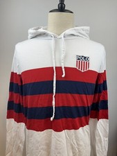 POLO RALPH LAUREN Men's Team USA Stripped Logo Hoodie Small / Excellent