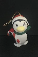 Vintage J S N Y Christmas Bell Ornament Penguin Sri Lanka Collectible ETS50C23