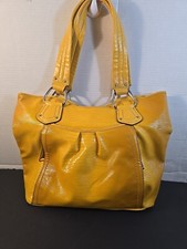 Nine West Yellow Handbag Purse Shoulder Bag Faux Leather