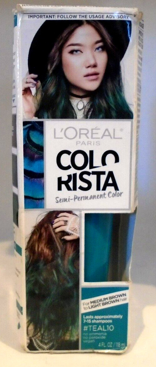 L'Oreal  ColoRista Semi-Permanent Temporary Hair Color Teal #10