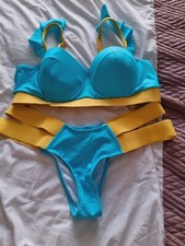 WOMENS BEAUTIFUL BIKINI SET SIZE 14 TOP & 14 XL  BOTTOMS NEW
