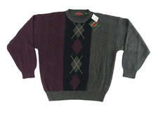 Maglione golf uomo Stone Haven XXL grigio viola nero manica lunga