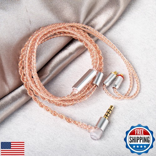 2pin Replacement IEM Cable With Mic, KBEAR 4-Core Pure Copper HiFi Earphone W - Picture 3 of 5