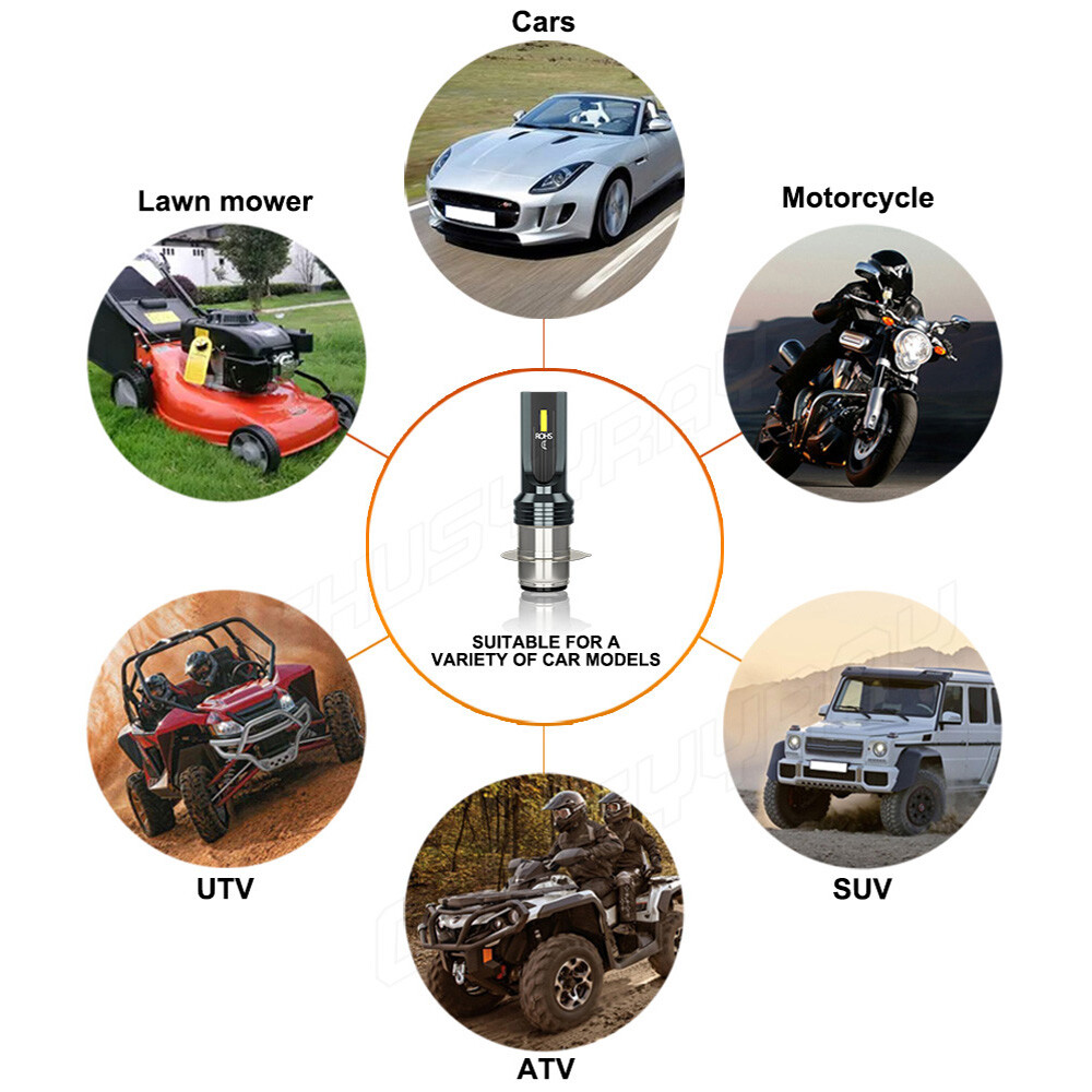 CHUSYYRAY H6 LED Headlight Bulbs Kit For Yamaha Raptor 700 / 700R 2006-2017 – Hyper White 6000K, 110W