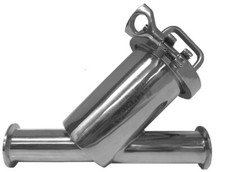 2" TC Y Strainer Inline STAINLESS 316 Basket Clamp (perforated 1mm) filter