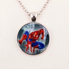 BATMAN COMIC Pendant Necklace 925 Silver Plate 20" Necklace Fashion Jewelry Men