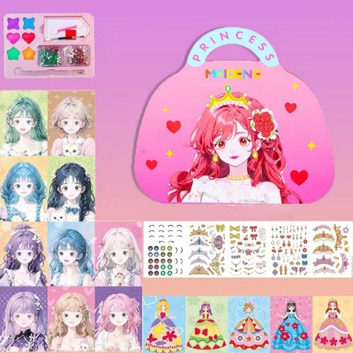 Kit Artigianale Retrò Fai Da Te - Geco, Rana, Gufo E Collana Con Perline Pony - 218 Pezzi - 5