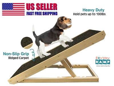 Pet Dog Cat Foldable SUV Backseat Stair Steps Ladder Adjustable