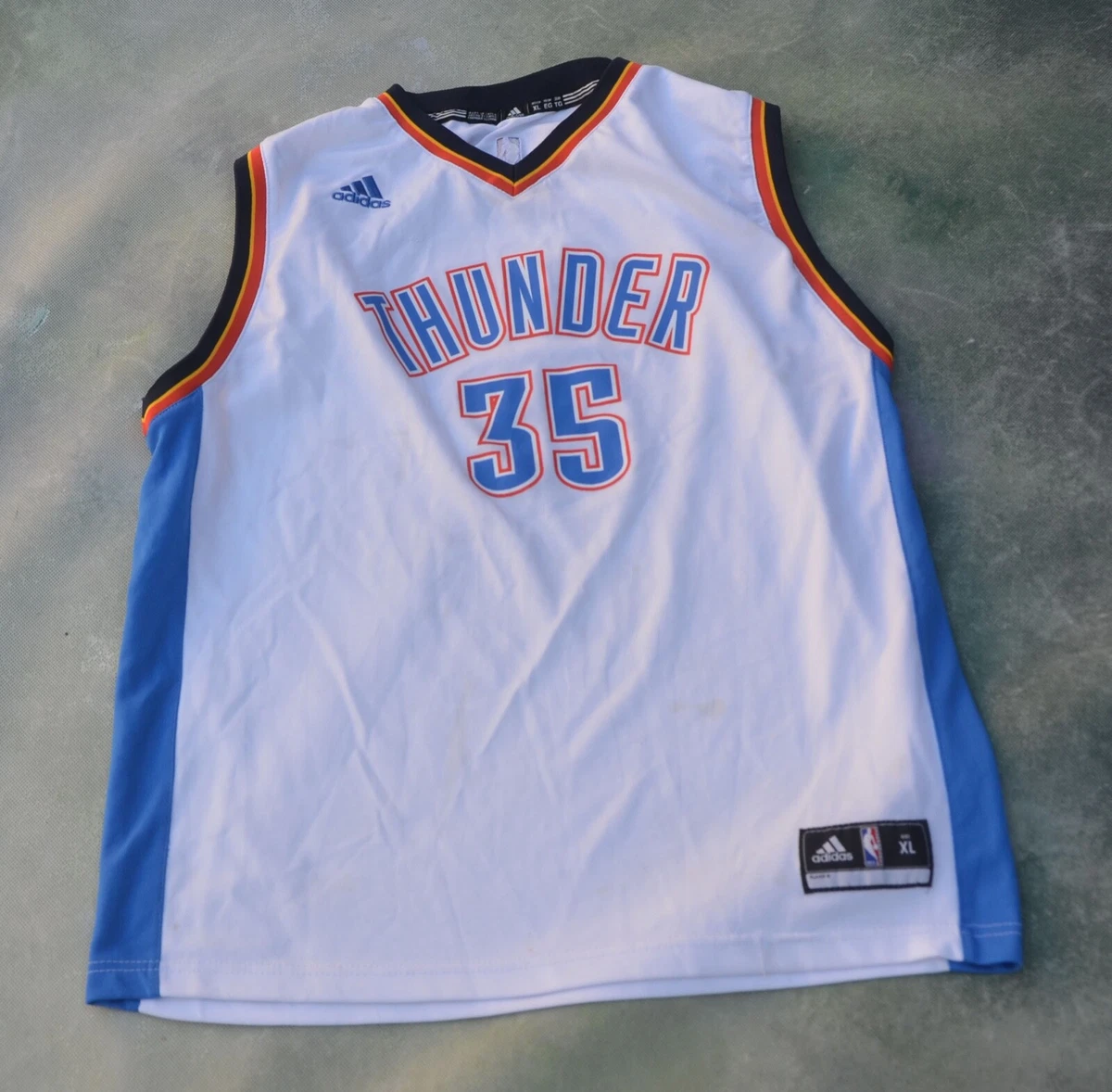 Youth Oklahoma City Thunder Kevin Durant adidas White Swingman Home Jersey