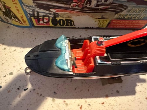 Original 107 Corgi Batboat for Batmobile w/ Trailer, Repro Box & Extras! - Picture 5 of 7