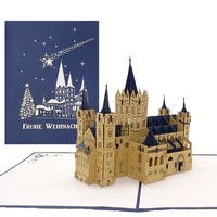 "Pop Up Karte \"Bonn - Bonner MüNster \" 3D Weihnachtskarte, Geschenk & Souvenir"