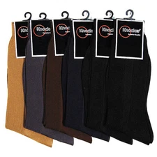 Mens 6 Pack Designed Fashion Liner Dress Socks Size 9 - 11, Black & Multi Color