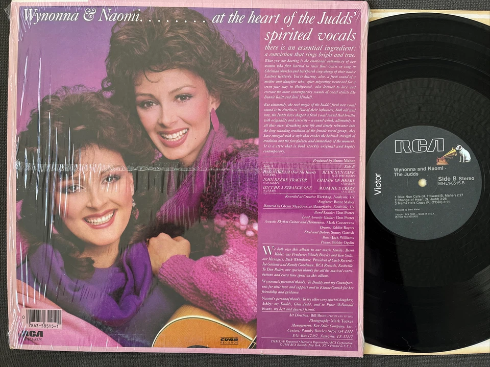The Judds-Wynonna & Naomi-specially priced Mini LP-1984-RCA Records /The Judds - Image 4 of 4