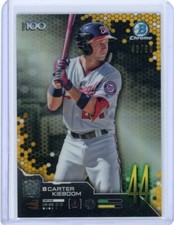 2019 Bowman Chrome Scouts Top 100 Gold Refractor BTP44 Carter Kieboom #'d 40/50