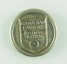 1920-30s Canadian Pacific Railway Lines Railroad Original Uniform Button 1 F13BT