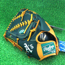 Rawlings Baseball Glove Pitcher 11.75 LHT HYPER TECH MLB TEAM Athletics