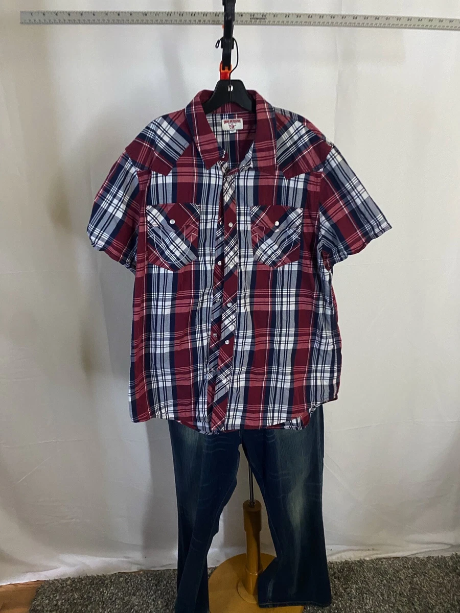 true religion plaid shirt