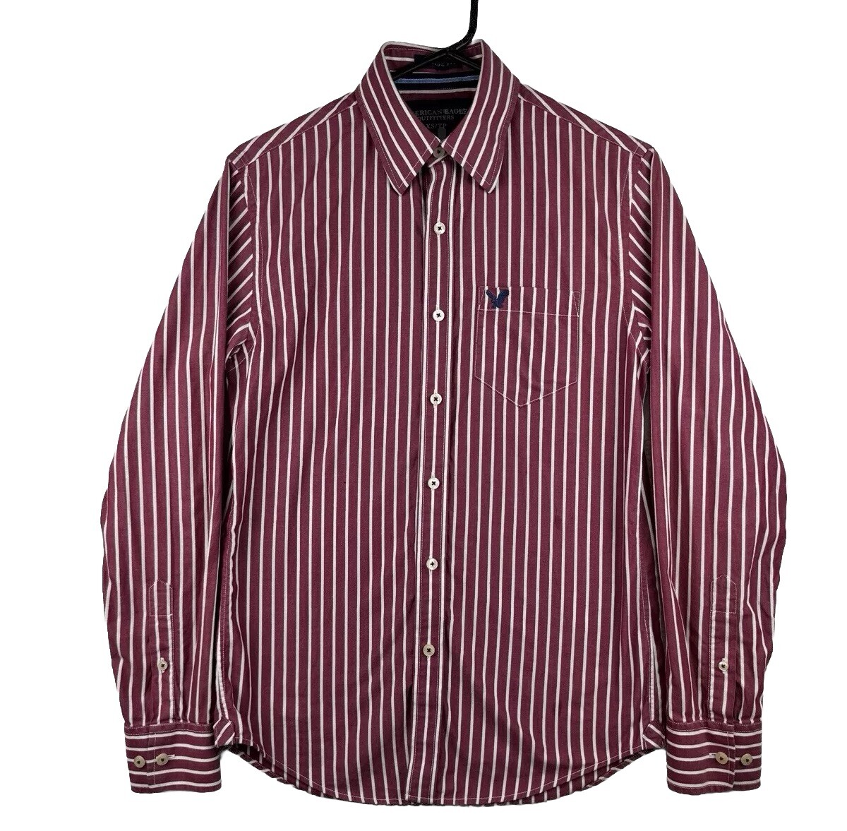 Chemise à Boutons American Eagle Homme - Taille S - Bleu - Manches Longues - Occasion Très Bon État