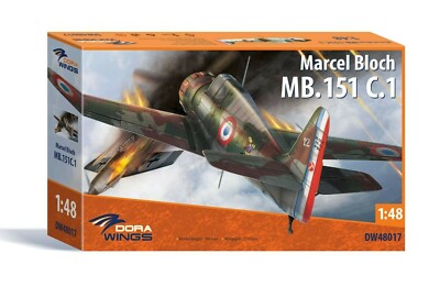 1/48 Dora Wings dw48017 French Marcel Bloch MB.151C.1 Plastic Model Kit