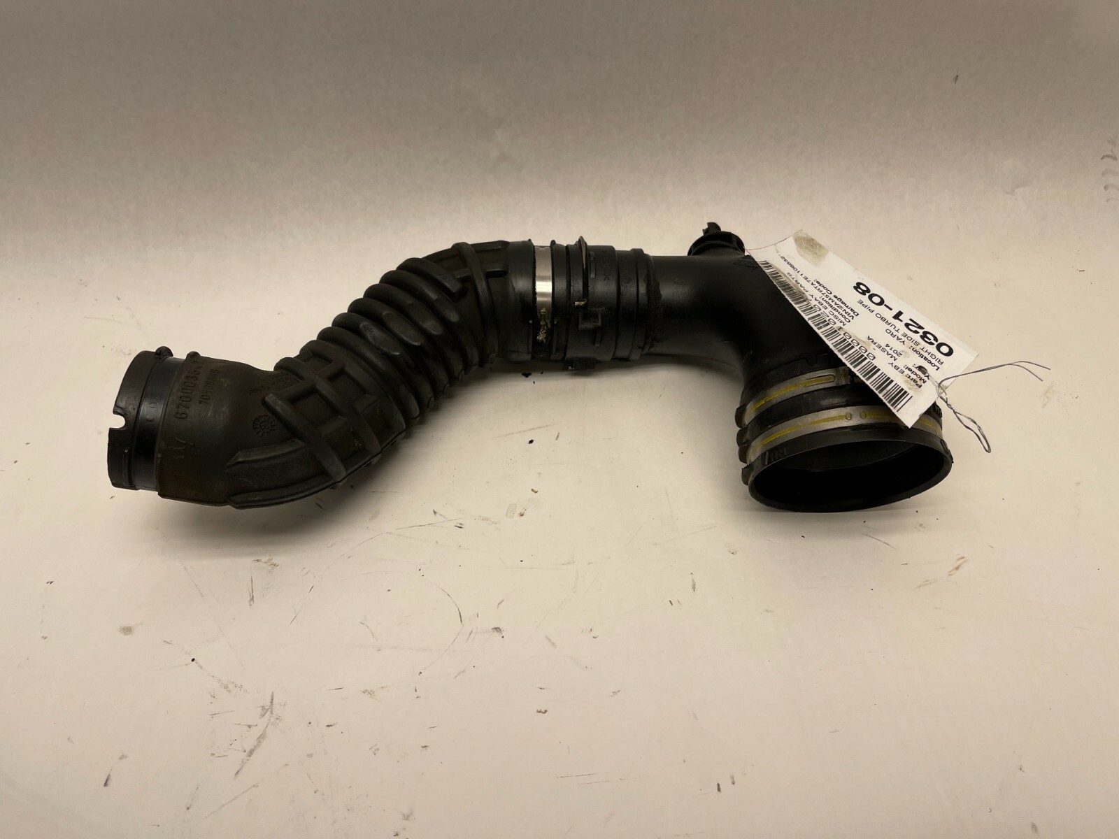 14-17 MASERATI GHIBLI 3.0L RIGHT PASSENGER SIDE LOWER INTAKE HOSE SLEEVE OEM
