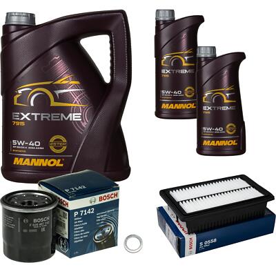 BOSCH Inspektionspaket 7 L MANNOL Extreme 5W-40 für Hyundai i20 Active 1.0
