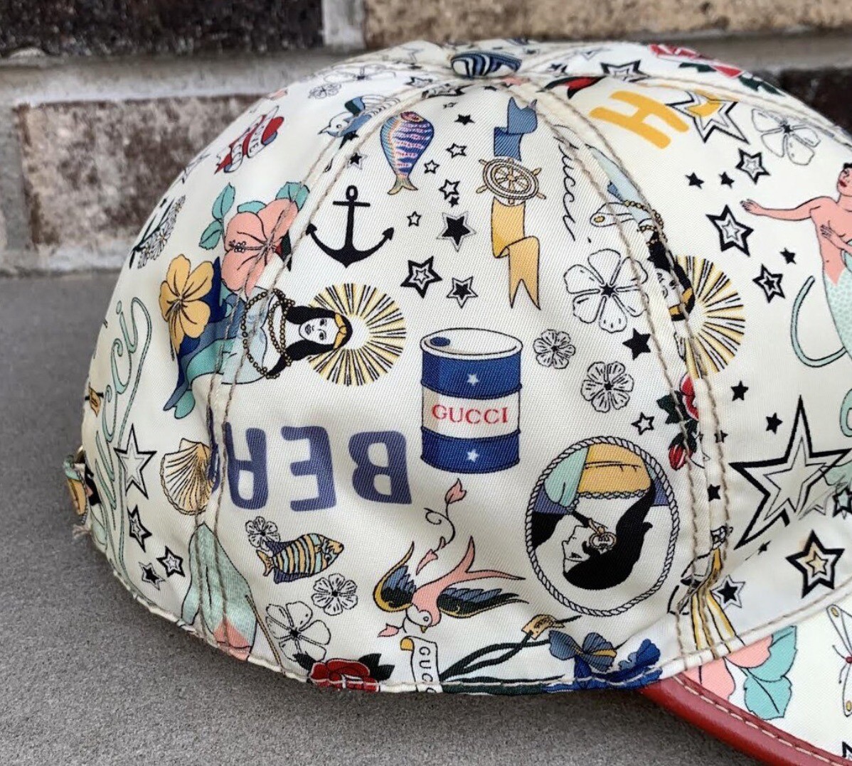 Women\'s Gucci All Over Print Hat (Size L, Fits Smaller) Women main image 2