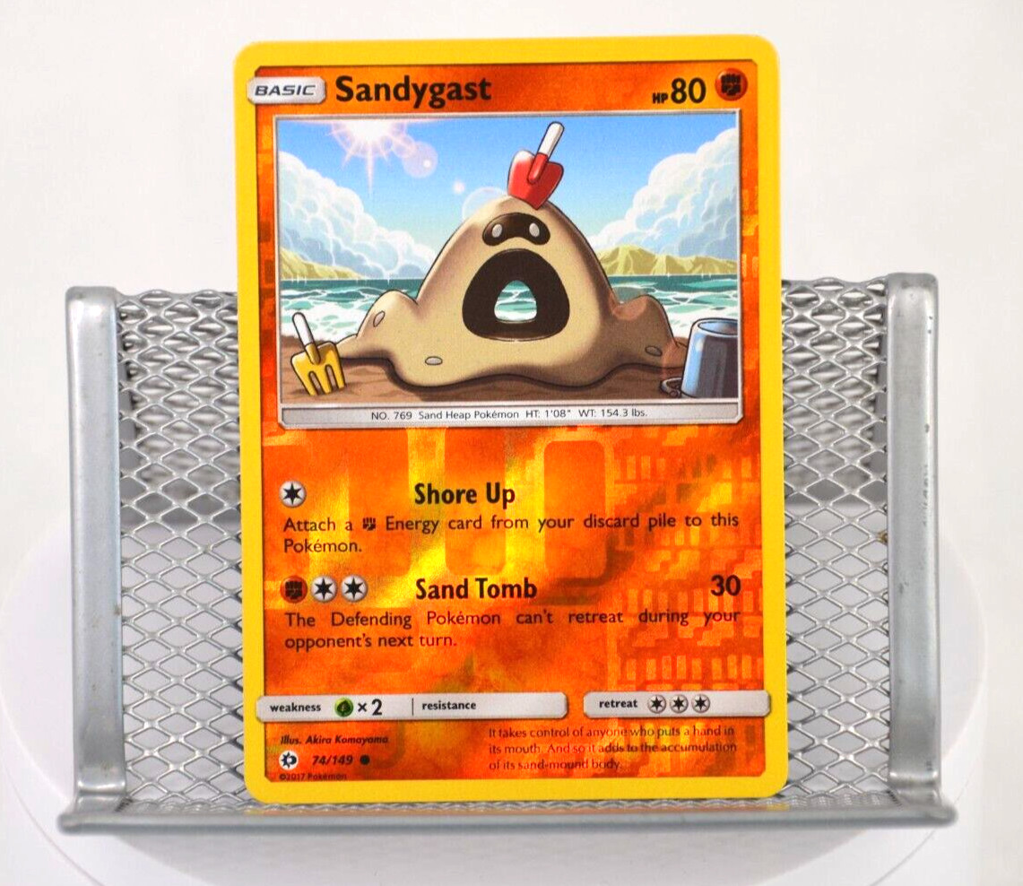 Pokemon TCG Sun & Moon Base Set Sandygast 74/149 Common Reverse Holo