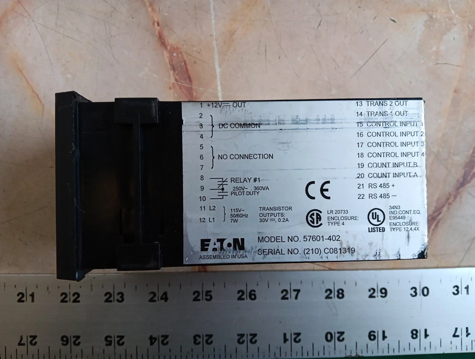 TOTALIZADOR CONTADOR EATON 57601-402 - 30 DÍAS DE GARANTÍA Foto 3 de 4