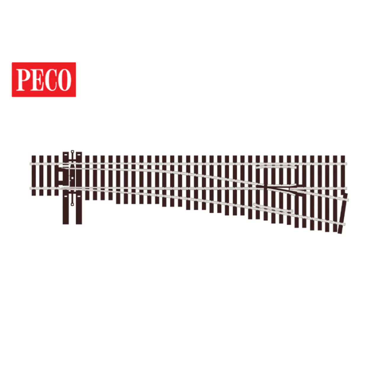 Peco SLU8361 HO Gauge Code 83 No 6 R/H Unifrog Turnout