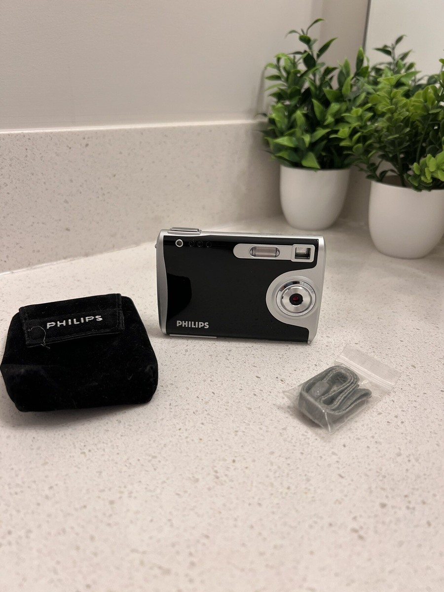 PHILIPS　NEOTAN A90 USED Philips PT44434 Black 3MP Retro Style Ultra Thin Digital Camera