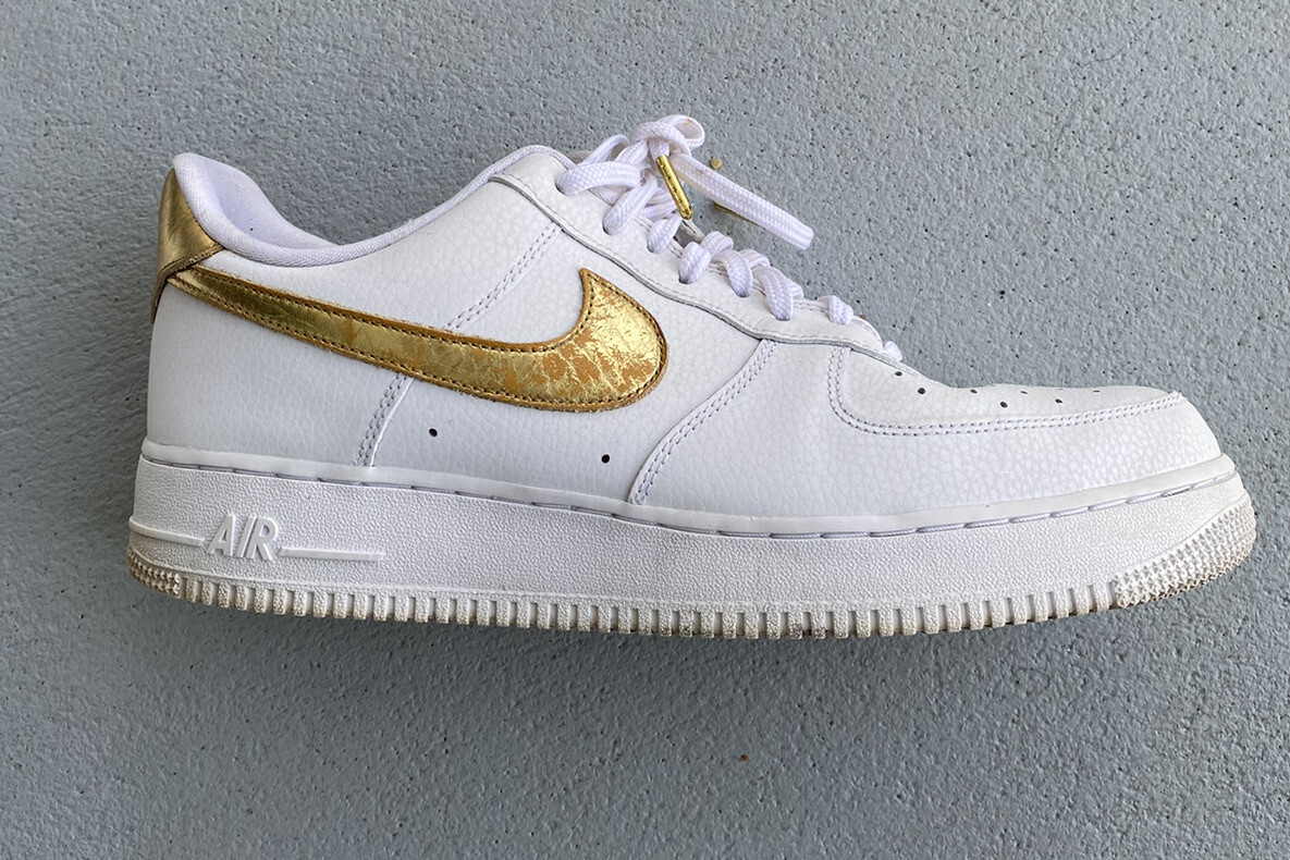 Size 11 Nike Air Force Gold Foil Swoosh 2020