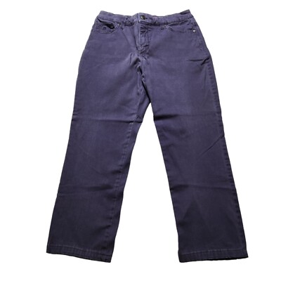 Women s Gloria Vanderbilt Purple Pants Amanda 2.0 Slim Leg Size 10 Stretch 