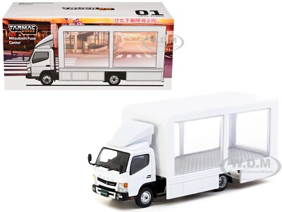 MITSUBISHI FUSO CANTER DISPLAY TRUCK RHD WHITE 1/64 TARMAC WORKS T64T-TL002-DW