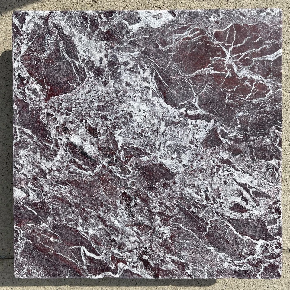 Piso de pedra 12x12 Rosso Levanto azulejo mármore tombado (10 pés quadrados) T-98C - Imagem 4 de 4