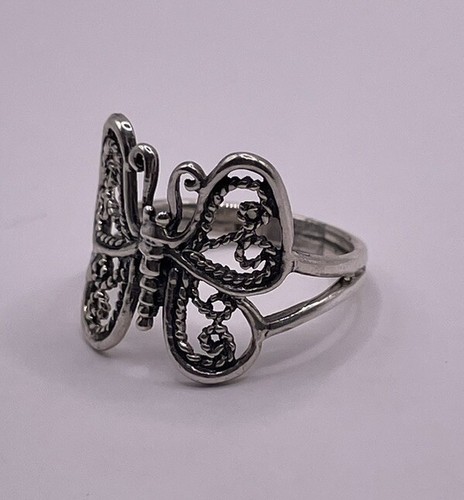 Handmade Sterling Silver Butterfly Women’s Ring Size 9 - Picture 9 of 9