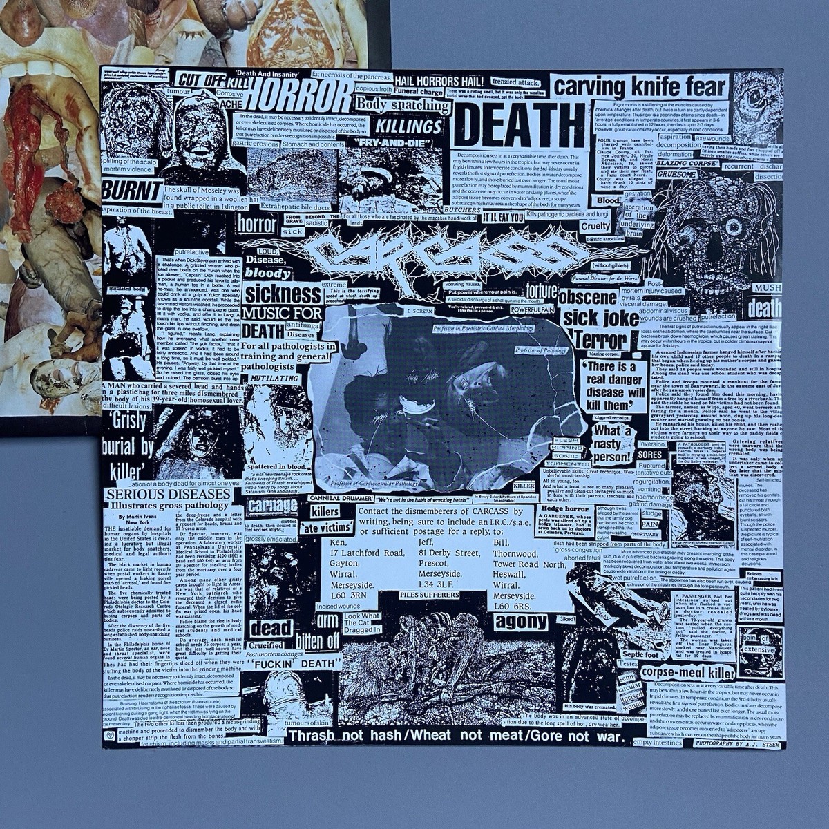 Carcass Vinyl Lp Reek Of Putrefaction - 1988 UK 1st Press with