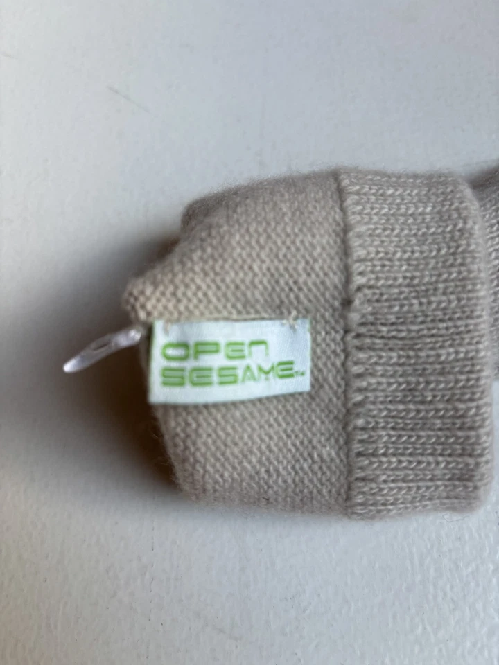 Beige Open Sesame by Portolano Cashmere Gloves - Image 3 of 3