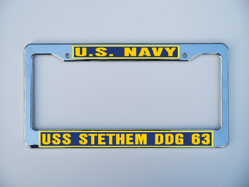 Telaio targa USS STETHEM DDG 63 US Navy USN militare - Foto 2 di 6
