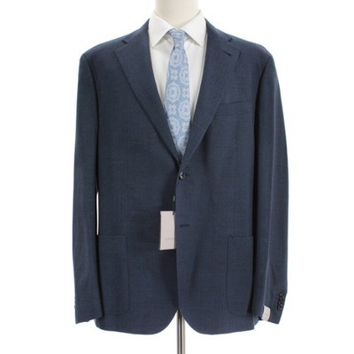 Corneliani NWD Stretch Sport Coat Size 56 (US 46) in Navy Wool / Silk Blend