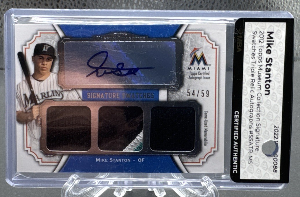 2012 Topps Museum Collection - Giancarlo “Mike” Stanton  /59 (AU, RPA) SSATR-MS